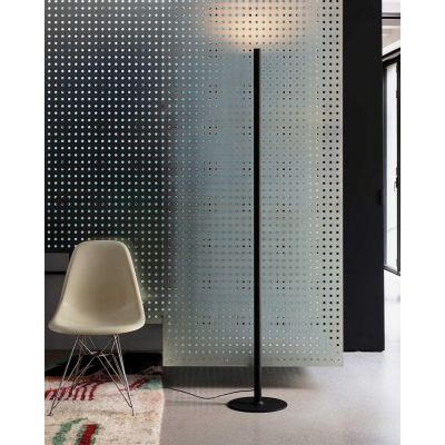 LAMPADA DA TERRA LINEARE H180 MODERNA IN METALLO NERO O BIANCO CON LED 24W LUCE 3000K CRISTALENSI - Cristalensi Shop Online
