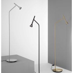 LAMPADA DA TERRA ORIENTABILE H150 CM LED 7W LUCE 3000K METALLO IN 3 COLORI CRISTALENSI - Cristalensi Shop Online