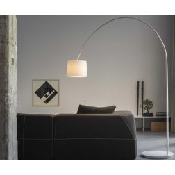 LAMPADA DA TERRA MODERNA CON STELO SQUADRATA E BRACCIO TELESCOPICO GRANDE BIANCA O NERA CRISTALENSI - Cristalensi Shop Online 2