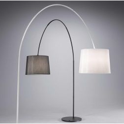 LAMPADA DA TERRA MODERNA CON STELO SQUADRATA E BRACCIO TELESCOPICO GRANDE BIANCA O NERA CRISTALENSI - Cristalensi Shop Online