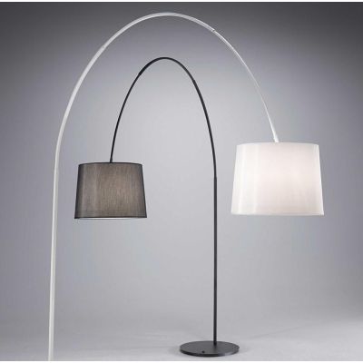 LAMPADA DA TERRA MODERNA CON STELO SQUADRATA E BRACCIO TELESCOPICO GRANDE BIANCA O NERA CRISTALENSI - Cristalensi Shop Online