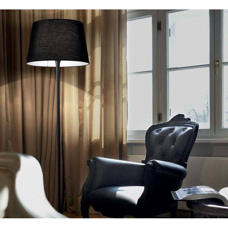 LONDON PT1 PIANTANA CROMO NERA O BIANCA Ideal Lux - Cristalensi Shop Online