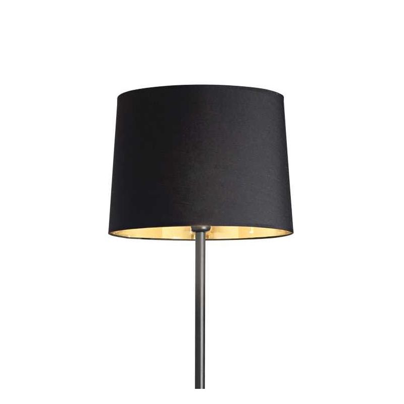 LAMPADA DA TERRA PIANTANA DI COLORE NERO OPACO CON PARALUME NERO INTERNO ORO CRISTALENSI - Cristalensi Shop Online