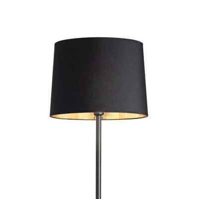 LAMPADA DA TERRA PIANTANA DI COLORE NERO OPACO CON PARALUME NERO INTERNO ORO CRISTALENSI - Cristalensi Shop Online