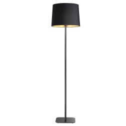 LAMPADA DA TERRA PIANTANA DI COLORE NERO OPACO CON PARALUME NERO INTERNO ORO CRISTALENSI - Cristalensi Shop Online