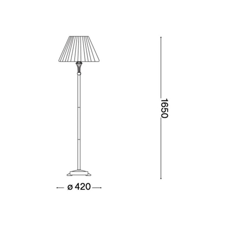 FIRENZE PT1 PIANTANA CLASSICA FINITURA BIANCA OPPURE ORO Ideal Lux - Cristalensi Shop Online