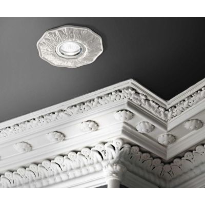 FARETTO DA INCASSO PER INTERNI IN GESSO DECORATO FINITURE BIANCO BRUNITO O OTTONE CRISTALENSI - Cristalensi Shop Online