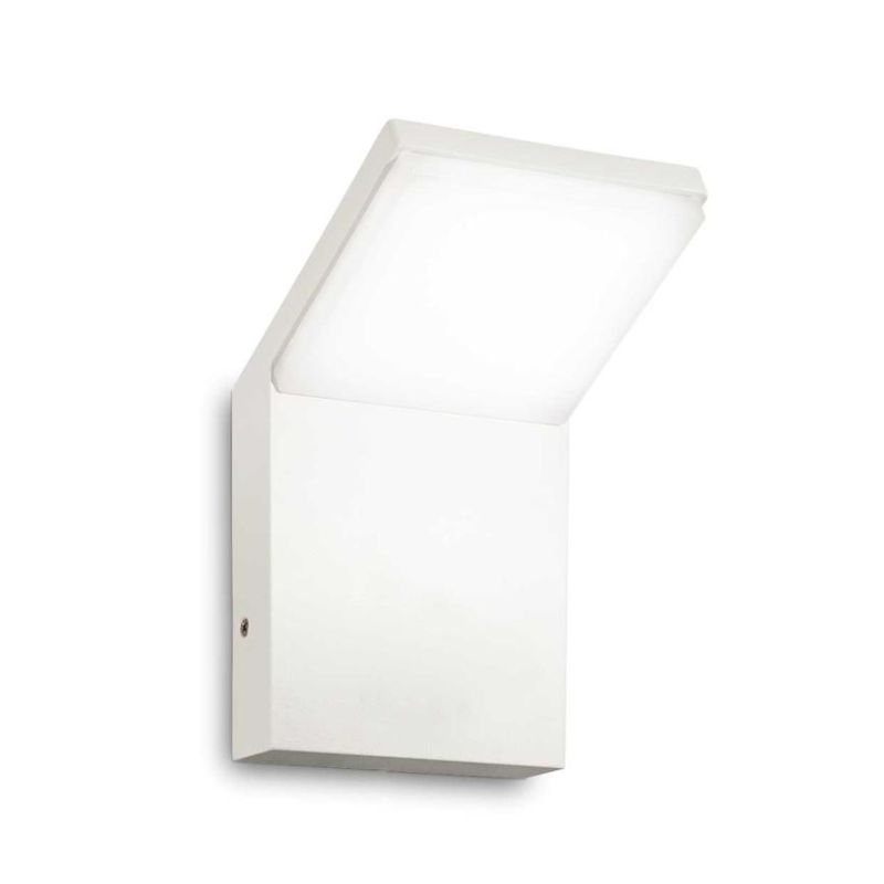APPLIQUE DA ESTERNI SQUADRATO ALLUMINIO 5 COLORI IP54 LED 9W LUCE 3000K o 4000k CRISTALENSI - Cristalensi Shop Online