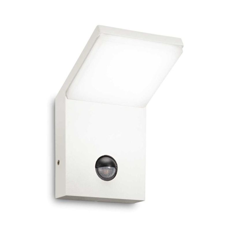 APPLIQUE SQUADRATO CON SENSORE DI MOVIMENTO 2 COLORI IP54 LED 9.5W LUCE 3000K o 4000k CRISTALENSI - Cristalensi Shop Online