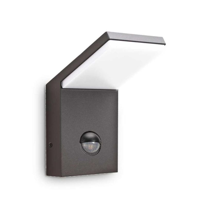 APPLIQUE SQUADRATO CON SENSORE DI MOVIMENTO 2 COLORI IP54 LED 9.5W LUCE 3000K o 4000k CRISTALENSI - Cristalensi Shop Online