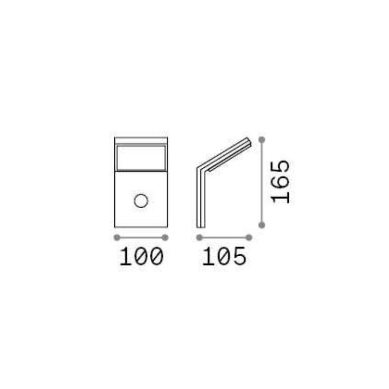 APPLIQUE SQUADRATO CON SENSORE DI MOVIMENTO 2 COLORI IP54 LED 9.5W LUCE 3000K o 4000k CRISTALENSI - Cristalensi Shop Online