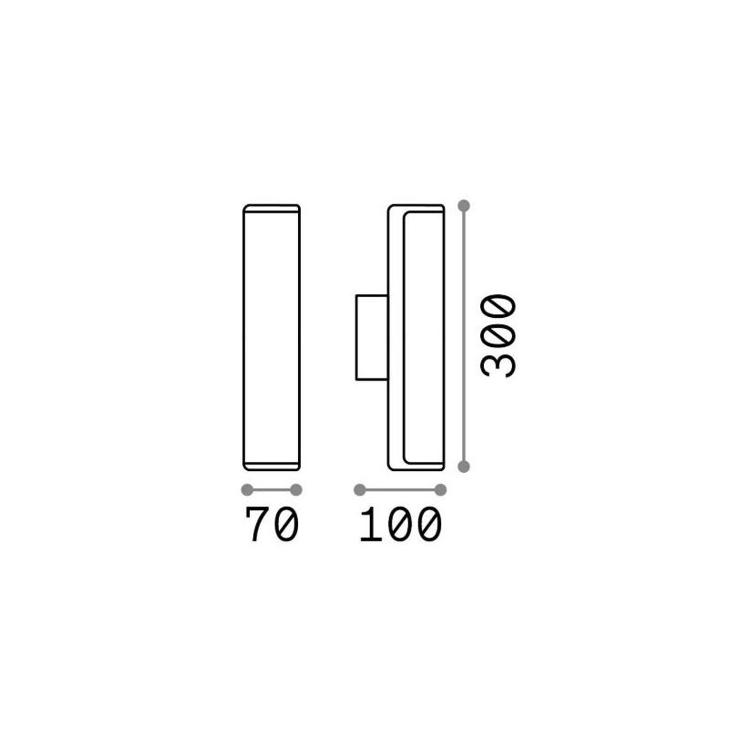 LAMPADA DA PARETE PER ESTERNI IP44 5 COLORI LED 10W LUCE 3000K O 4000K CRISTALENSI - Cristalensi Shop Online