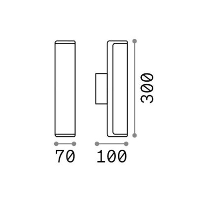 LAMPADA DA PARETE PER ESTERNI IP44 5 COLORI LED 10W LUCE 3000K O 4000K CRISTALENSI - Cristalensi Shop Online