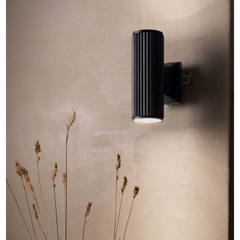 LAMPADA DA PARETE PER ESTERNI IP44 BIANCO O NERO BI-EMISSIONE LAMPADINA GU10 CRISTALENSI - Cristalensi Shop Online