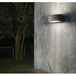 APPLIQUE RETTANGOLARE PER ESTERNO IP54 LAMPADINA E27 DISPONIBILE IN 5 COLORI CRISTALENSI - Cristalensi Shop Online
