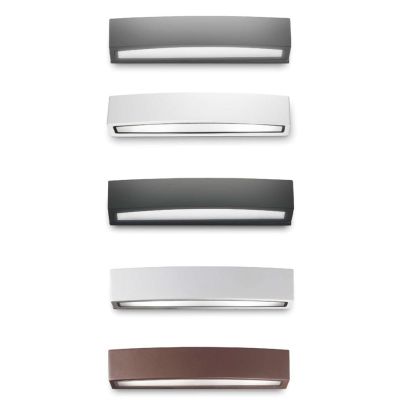 APPLIQUE RETTANGOLARE PER ESTERNO IP54 2 LAMPADINE E27 DISPONIBILE IN 5 COLORI CRISTALENSI - Cristalensi Shop Online