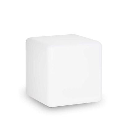 CUBO LUMINOSO BIANCO OPALE DA ESTERNO IN PLASTICA 3 MISURE IP44 ATTACCO E27 MODERNA CRISTALENSI - Cristalensi Shop Online