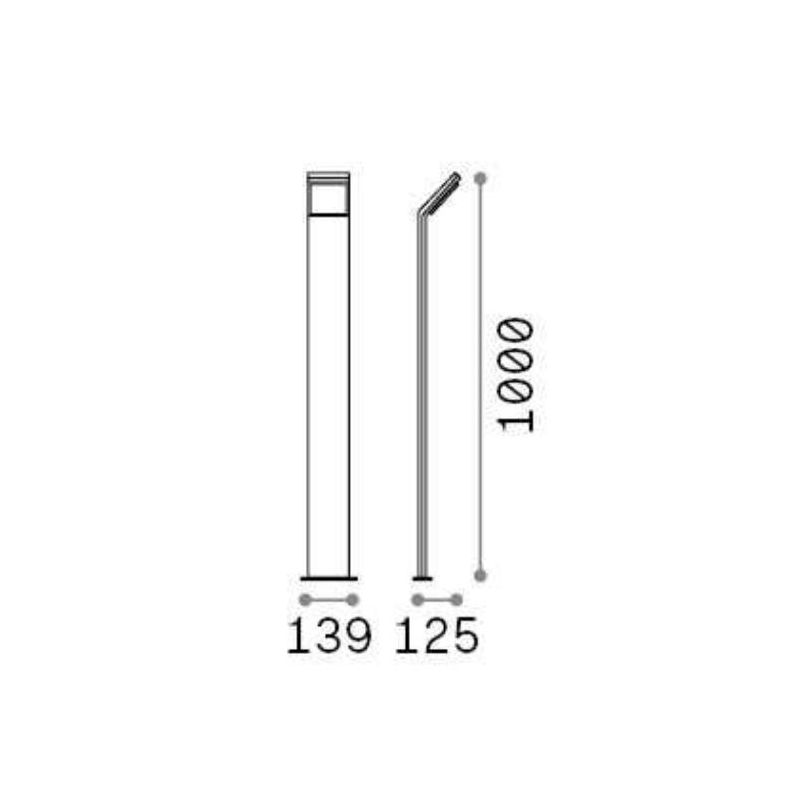 PALETTO DA ESTERNO PER GIARDINO 5 COLORI IP54 LED 9W LUCE 3000K O 4000K MODERNO CRISTALENSI - Cristalensi Shop Online