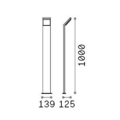 PALETTO DA ESTERNO PER GIARDINO 5 COLORI IP54 LED 9W LUCE 3000K O 4000K MODERNO CRISTALENSI - Cristalensi Shop Online