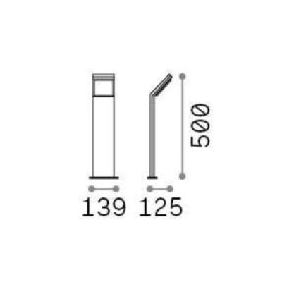 PALETTO DA ESTERNO PER GIARDINO H50 CM 5 COLORI IP54 LED 9W LUCE 3000K O 4000K MODERNO CRISTALENSI - Cristalensi Shop Online