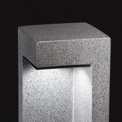 PALETTO DA ESTERNO IN RESINA H49 DESIGN MODERNO IP55 LED 9W LUCE 3000K/4000K EFFETTO GRANITO CRISTALENSI - Cristalensi Shop Onli
