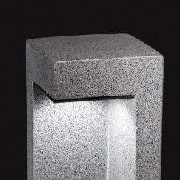 PALETTO DA ESTERNO IN RESINA H74 DESIGN MODERNO IP55 LED 9W LUCE 3000K/4000K EFFETTO GRANITO CRISTALENSI - Cristalensi Shop Onli 2