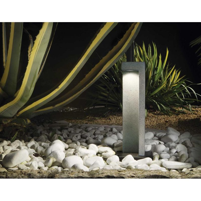 PALETTO DA ESTERNO IN RESINA H74 DESIGN MODERNO IP55 LED 9W LUCE 3000K/4000K EFFETTO GRANITO CRISTALENSI - Cristalensi Shop Onli
