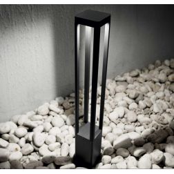 PALO DA GIARDINO IP65 ANTRACITE 2 MISURE LED 8,5W LUCE 3000K FORMA SQUADRATA MODERNO CRISTALENSI - Cristalensi Shop Online