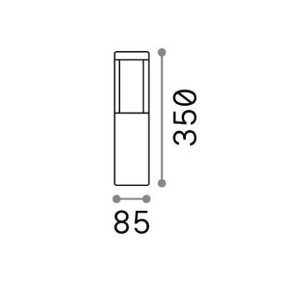 PALO DA GIARDINO IP65 ANTRACITE 2 MISURE LED 8,5W LUCE 3000K FORMA SQUADRATA MODERNO CRISTALENSI - Cristalensi Shop Online