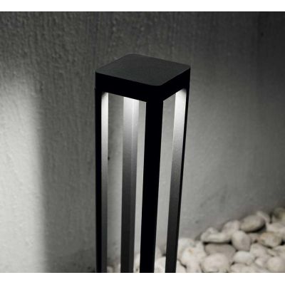 PALO DA GIARDINO IP65 ANTRACITE 2 MISURE LED 8,5W LUCE 3000K FORMA SQUADRATA MODERNO CRISTALENSI - Cristalensi Shop Online