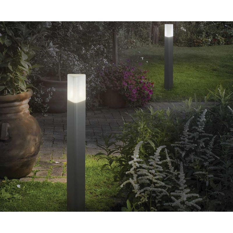 PALO DA ESTERNO H80 IN ALLUMINIO MODERNO IP44 ANTRACITE GRIGIO O COFFEE CRISTALENSI - Cristalensi Shop Online