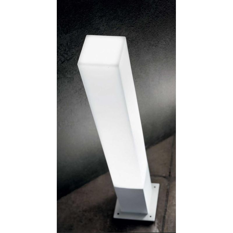 PALO ESTERNO SQUADRATO IN ALLUMINIO ANTRACITE CAFFE' BIANCO H80 MODERNO IP44 CRISTALENSI - Cristalensi Shop Online
