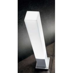 PALO ESTERNO SQUADRATO IN ALLUMINIO ANTRACITE CAFFE' BIANCO H80 MODERNO IP44 CRISTALENSI - Cristalensi Shop Online