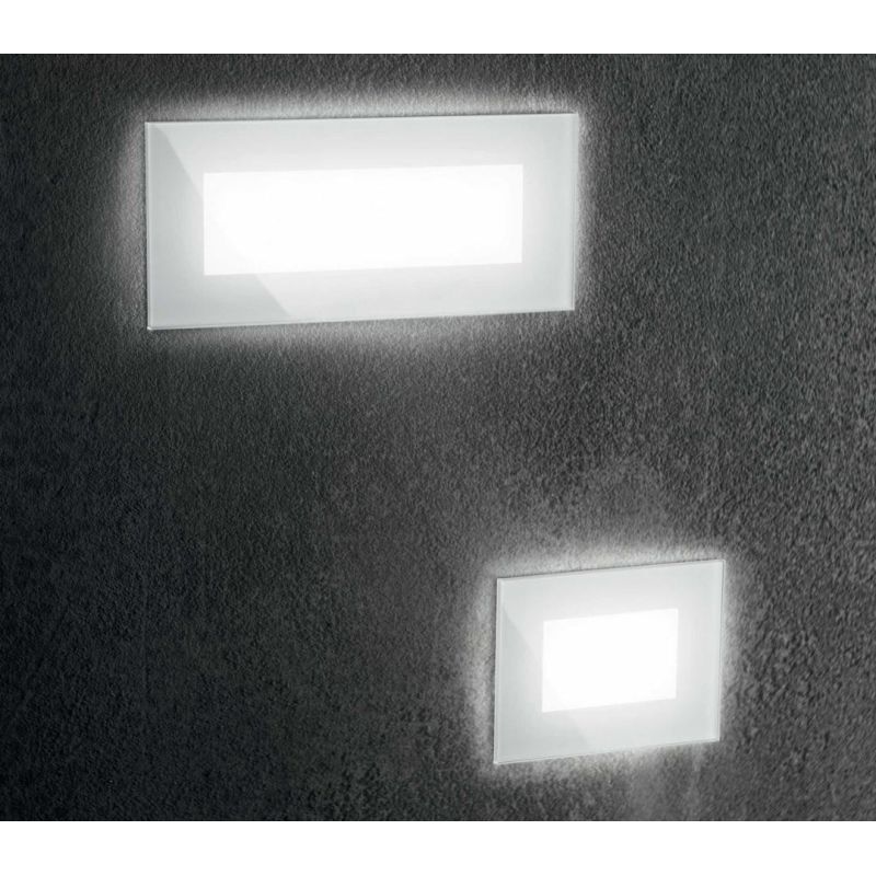 SEGNAPASSO DA INCASSO PER ESTERNI IP65 LED 8W LUCE 3000K BIANCO LARGHEZZA CM 19 CRISTALENSI - Cristalensi Shop Online