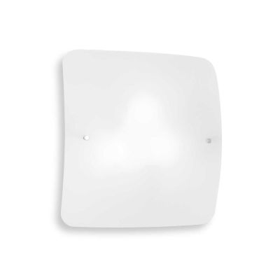 PLAFONIERA QUADRATA 3 MISURE IN VETRO TRASPARENTE SABBIATO MODERNA LAMPADINE ATTACCO E27 CRISTALENSI - Cristalensi Shop Online