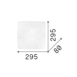 PLAFONIERA QUADRATA 3 MISURE IN VETRO TRASPARENTE SABBIATO MODERNA LAMPADINE ATTACCO E27 CRISTALENSI - Cristalensi Shop Online 2