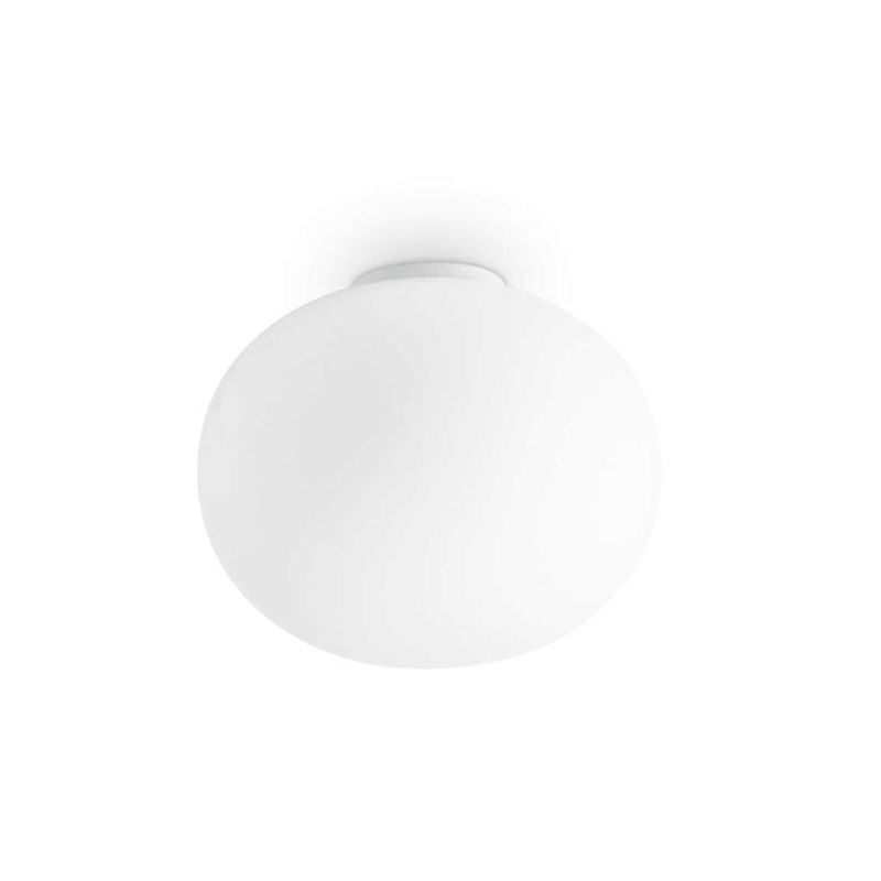 COTTON PLAFONIERA IN VETRO BIANCO SOFFIATO 2 MISURE MODERNA LAMPADINE ATTACCO E27 Ideal Lux - Cristalensi Shop Online
