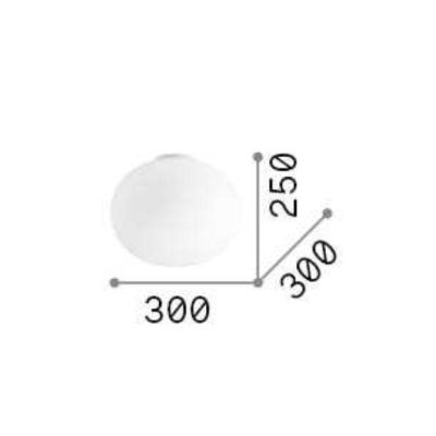 COTTON PLAFONIERA IN VETRO BIANCO SOFFIATO 2 MISURE MODERNA LAMPADINE ATTACCO E27 Ideal Lux - Cristalensi Shop Online