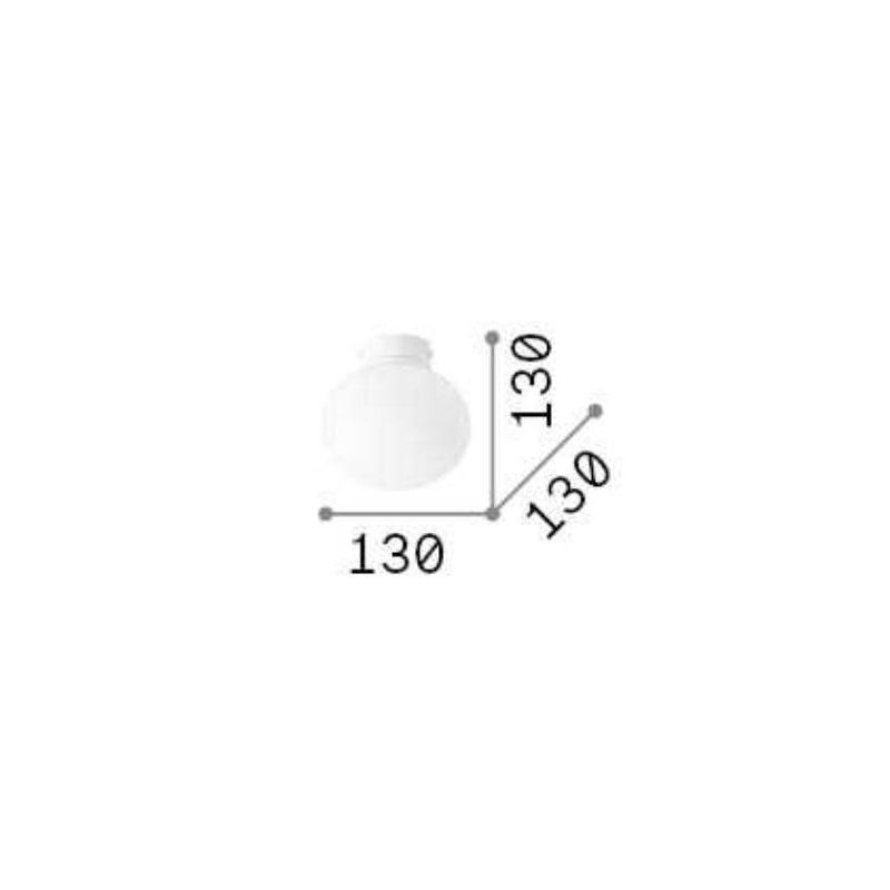 PLAFONIERA IN VETRO BIANCO SOFFIATO D13 CM MODERNA LAMPADINA G9 INCLUSA CRISTALENSI - Cristalensi Shop Online