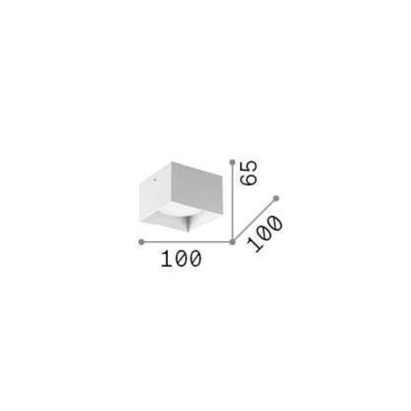 SPIKE SQUARE FARETTO DA SOFFITTO QUADRATO CM 10X10 IN METALLO 6 COLORI CON LAMPADINA GX53 Ideal Lux - Cristalensi Shop Online