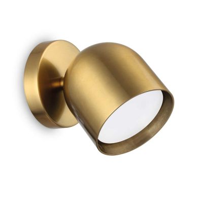 FARETTO ORIENTABILE 1 LUCE BIANCO, NERO E OTTONE LAMPADINA GX53 INCLUSA MODERNO CRISTALENSI - Cristalensi Shop Online