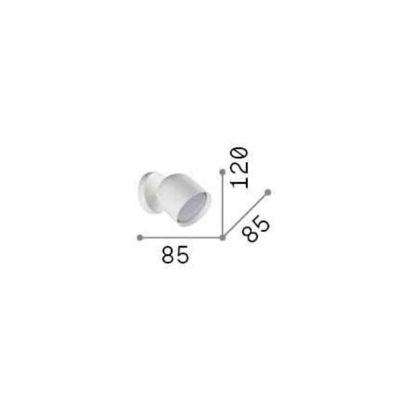 FARETTO ORIENTABILE 1 LUCE BIANCO, NERO E OTTONE LAMPADINA GX53 INCLUSA MODERNO CRISTALENSI - Cristalensi Shop Online