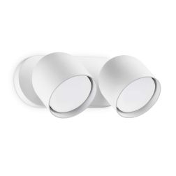 FARETTO ORIENTABILE 2 LUCI BIANCO, NERO E OTTONE LAMPADINE GX53 INCLUSE MODERNO CRISTALENSI - Cristalensi Shop Online