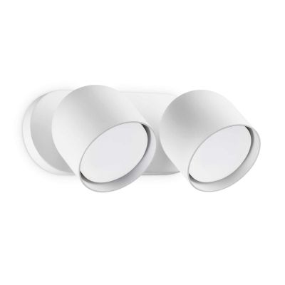 FARETTO ORIENTABILE 2 LUCI BIANCO, NERO E OTTONE LAMPADINE GX53 INCLUSE MODERNO CRISTALENSI - Cristalensi Shop Online