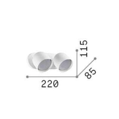FARETTO ORIENTABILE 2 LUCI BIANCO, NERO E OTTONE LAMPADINE GX53 INCLUSE MODERNO CRISTALENSI - Cristalensi Shop Online