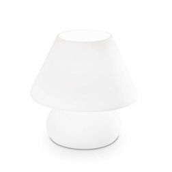LAMPADA DA TAVOLO IN VETRO SOFFIATO BIANCO IN 2 MISURE DESIGN MODERNO CRISTALENSI - Cristalensi Shop Online 2