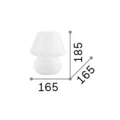 LAMPADA DA TAVOLO IN VETRO SOFFIATO BIANCO IN 2 MISURE DESIGN MODERNO CRISTALENSI - Cristalensi Shop Online