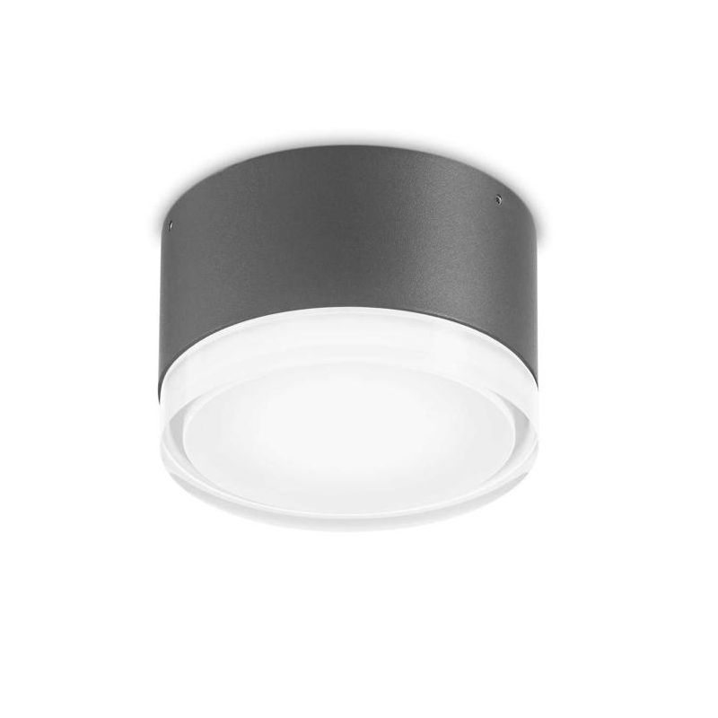 PICCOLA APPLIQUE O PLAFONIERA DA ESTERNI IP44 BIANCO O ANTRACITE FORMA ROTONDA 2 MISURE CRISTALENSI - Cristalensi Shop Online