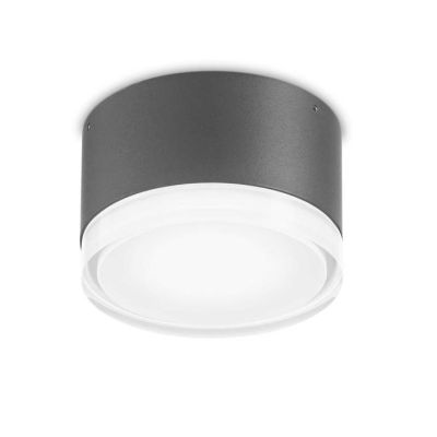 PICCOLA APPLIQUE O PLAFONIERA DA ESTERNI IP44 BIANCO O ANTRACITE FORMA ROTONDA 2 MISURE CRISTALENSI - Cristalensi Shop Online