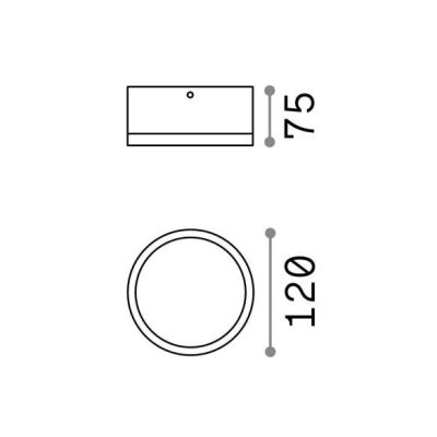 PICCOLA APPLIQUE O PLAFONIERA DA ESTERNI IP44 BIANCO O ANTRACITE FORMA ROTONDA 2 MISURE CRISTALENSI - Cristalensi Shop Online